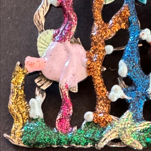 Vintage Under the Sea Fish and Coral JJ Brooch - Picture 12 of 13